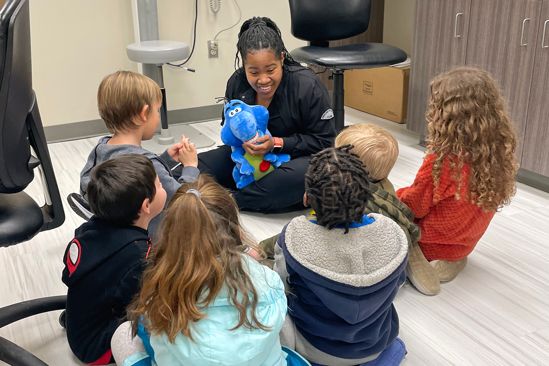Smiles, Giggles, and Hugs Pre-K students visited OTC’s Dental Assisting classroom