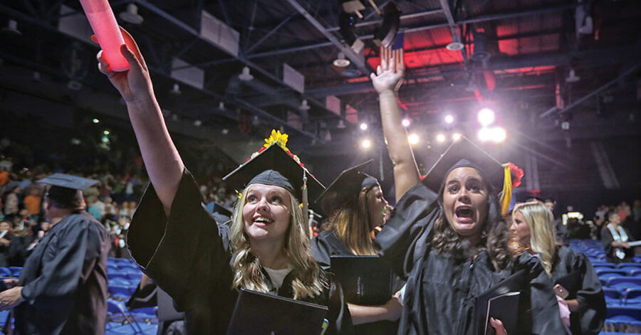 Students at Graduation