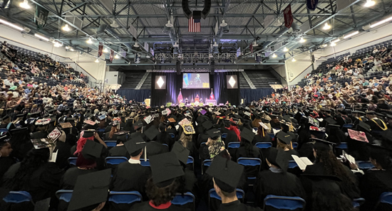 Hanner Field House filled with 2022 OTC graduates 