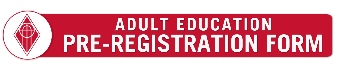 Adult Ed Registration
