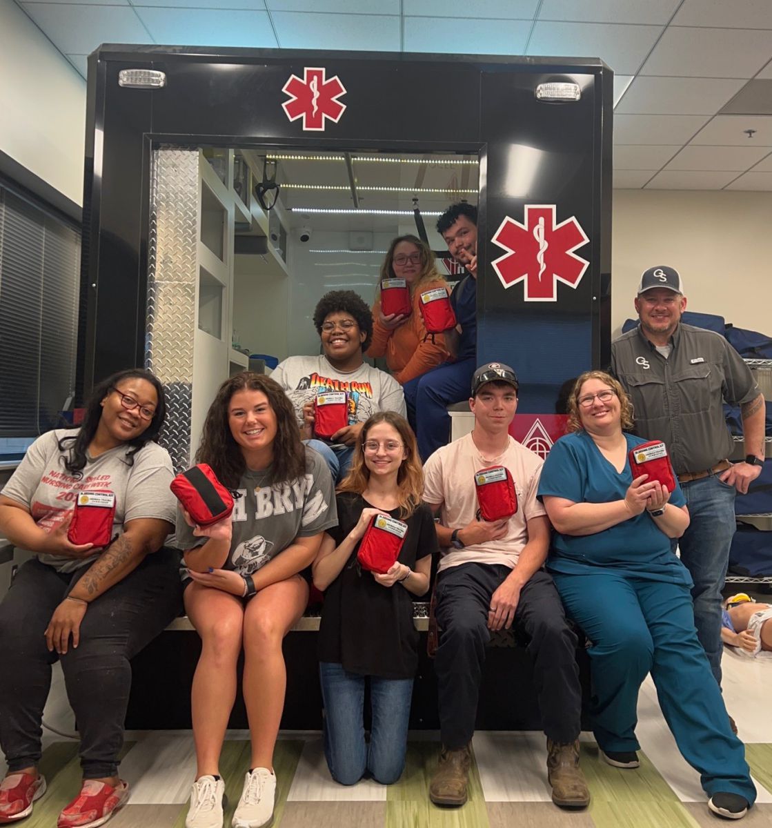 OTC Paramedicine Technology students with Stop The Bleed Kits