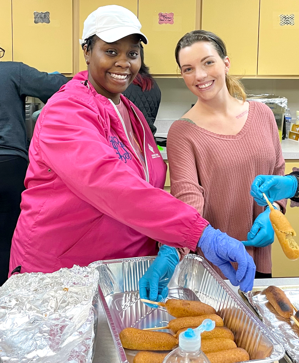 Ogeechee Tech students helping at the Soup Kitchen at the First United Methodist Church of Statesboro