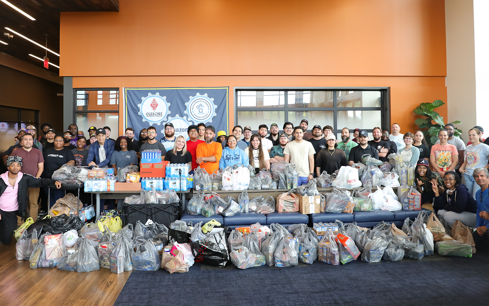 OTC Amazon Apprentices Donate to OASIS Food Pantry