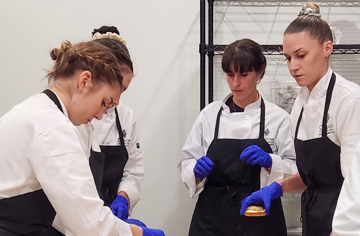 OTC Culinary Art Students Preparing Pear Tartlettes